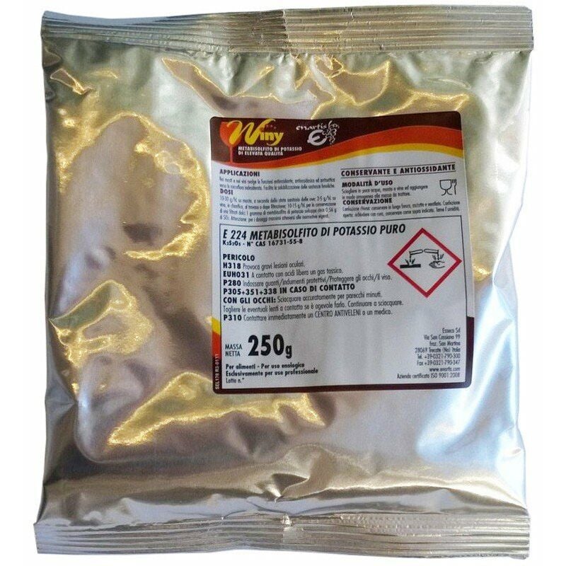 foto del prodotto metabisolfito potassio winy gr 250 pz 1