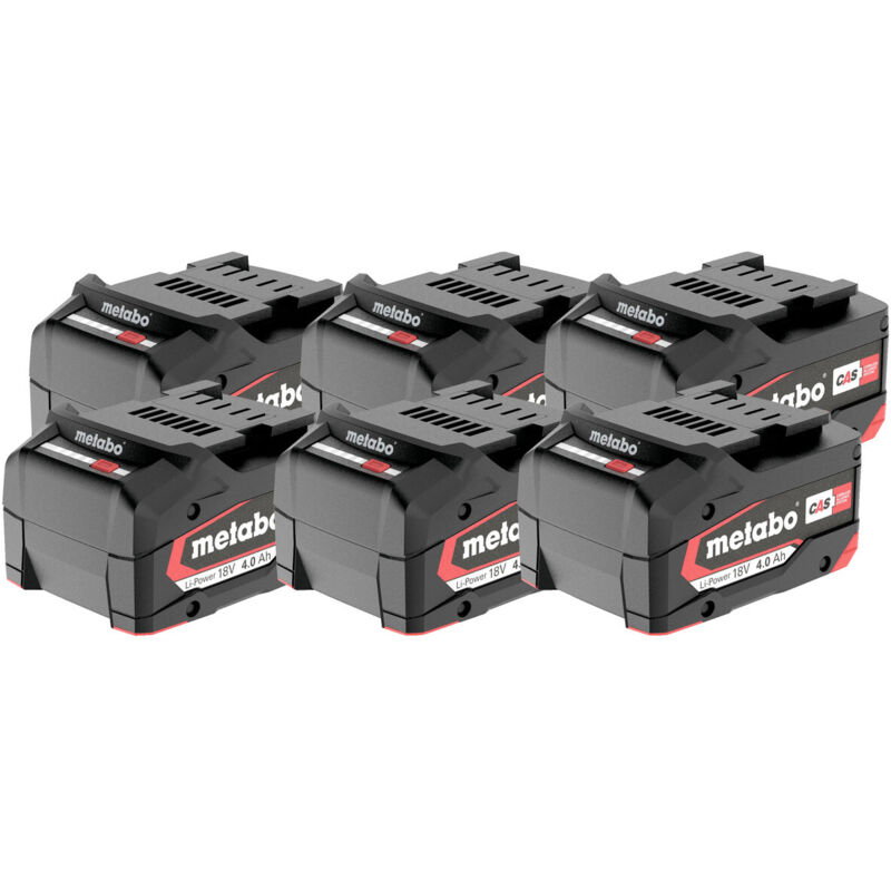 foto del prodotto metabo 6 batterie li power 18 v 4.0 ah referenza mtb 625151000 