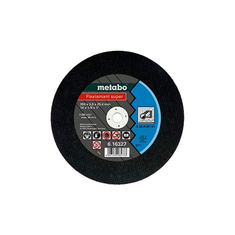 foto del prodotto metabo 616327000 disc dede troncante flexiamant super, 350 x 350 x 3,0 x 25,4 mm