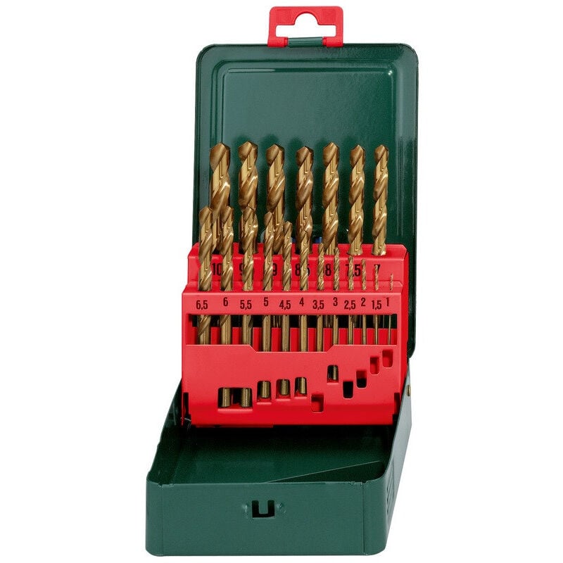 foto del prodotto metabo 627156000 coffret de forets hss tin sp 19 pi ces