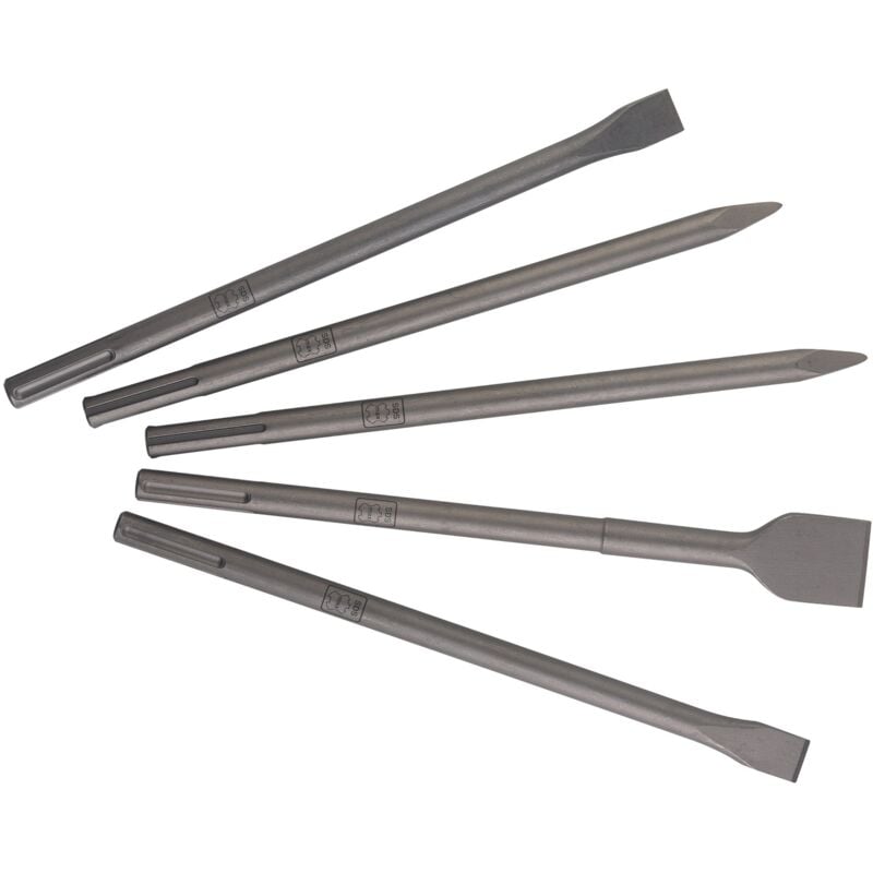 foto del prodotto metabo 630488000 set di 5 scalpelli sds max, colore verde