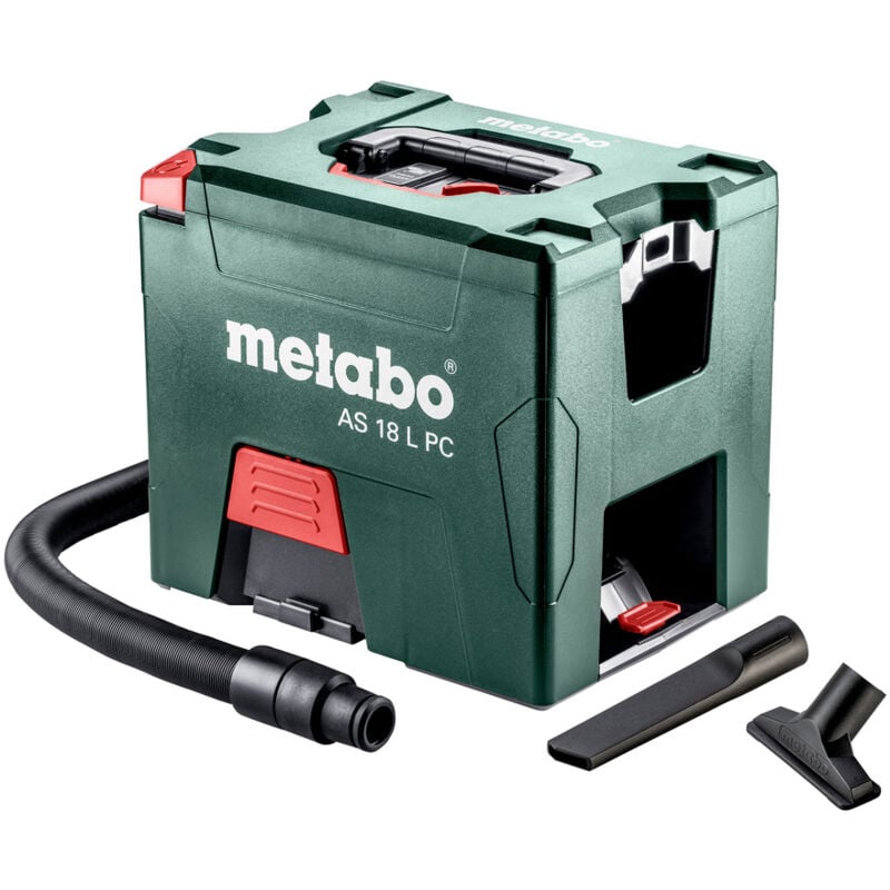 foto del prodotto metabo as18lpc aspirapolvere a secco a batteria 18 volt funzione soffiante senza batteria senza caricabatterie