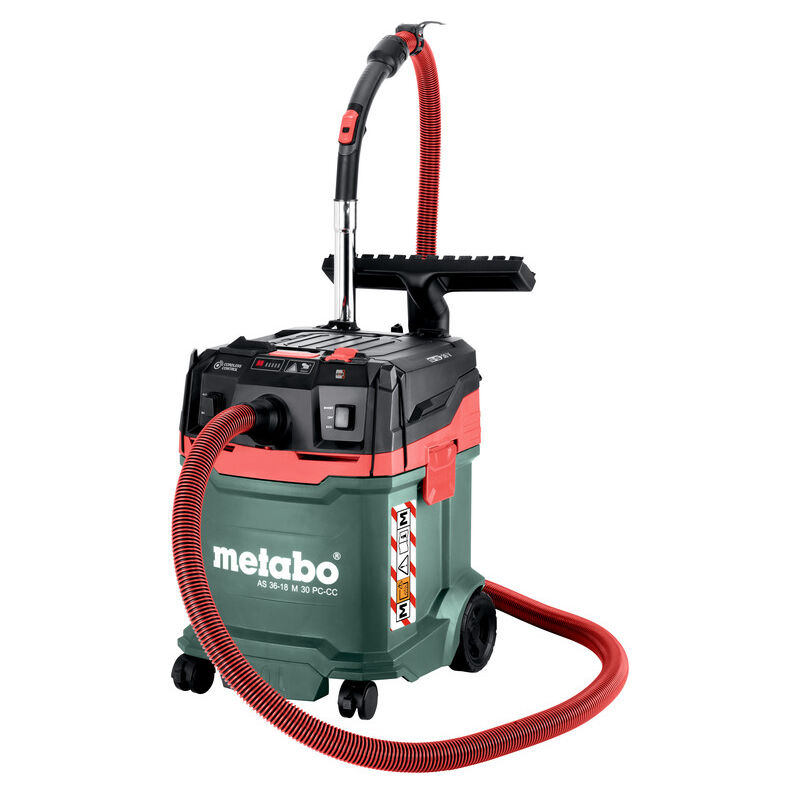 foto del prodotto metabo aspiratore a batteria as 36 18 m 30 pc cc con cordlesscontrol senza batteria e caricabatterie