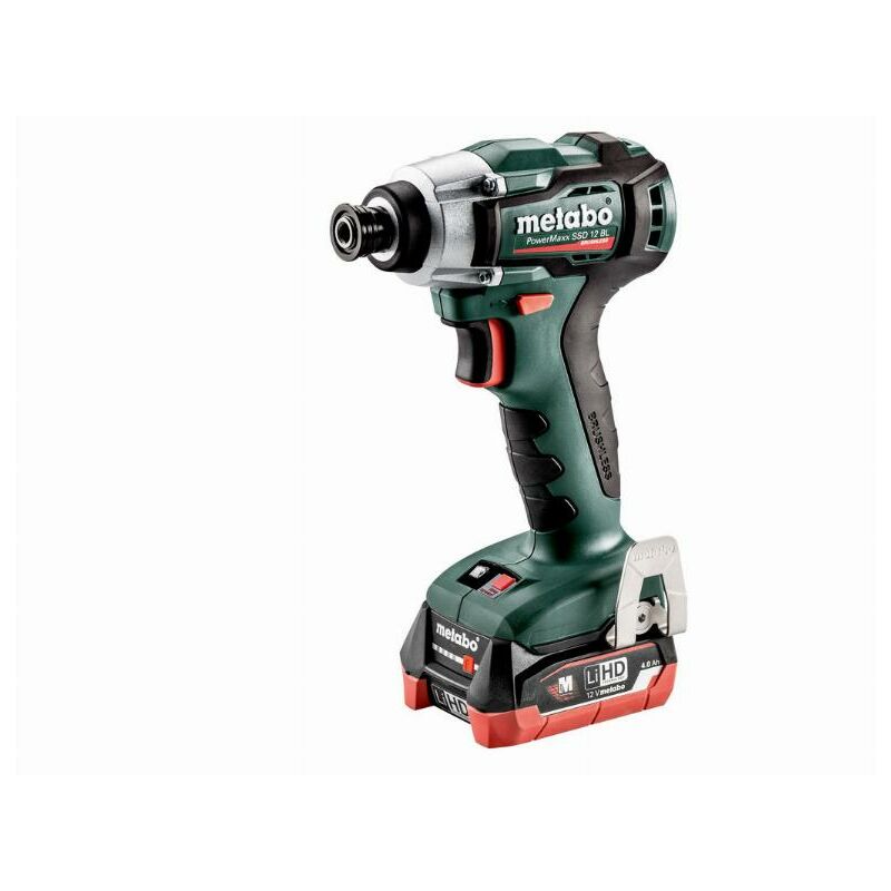 foto del prodotto metabo avvitatore a impulsi 12 v powermaxx ssd 12 bl 2 x 4,0 ah li hd, asc 55, valigetta 601115800