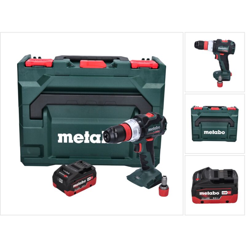foto del prodotto metabo bs 18 lt bl q 18 v 75 nm trapano avvitatore a batteria senza spazzole 1x batteria 8,0 ah x senza caricatore