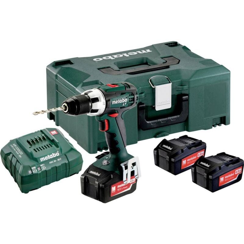 foto del prodotto metabo - bs 18 lt set 602102960 trapano avvitatore a batteria 18 v 4.0 ah li-ion incl. terza batteria, incl. caricabatter