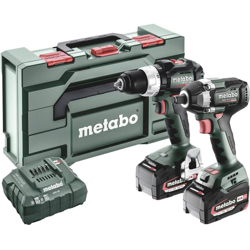 foto del prodotto metabo bslbl sswlt300bl 685203000 trapano avvitatore a batteria, avvitatore a percussione a batteria 18 v 5.2 ah li ion