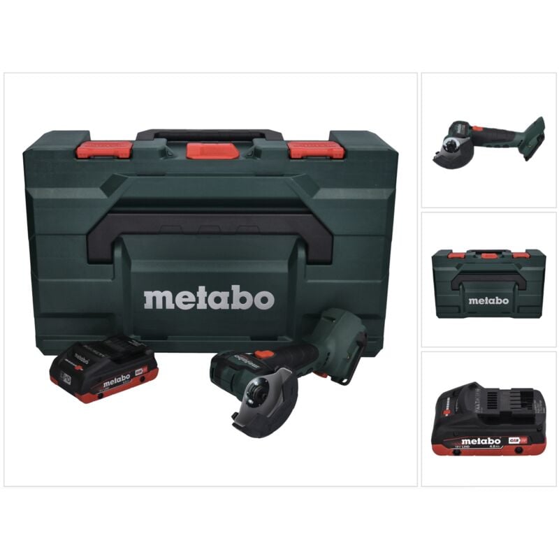 foto del prodotto metabo cc 18 ltx smerigliatrice angolare a batteria 18v 76 mm brushless 1x batteria lihd 4,0ah valigetta metaloc senza caricabatterie