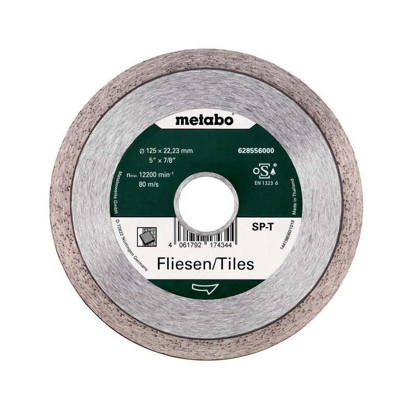 foto del prodotto metabo disco diamantato 125x22,23 mm, sp t , piastrelle sp 