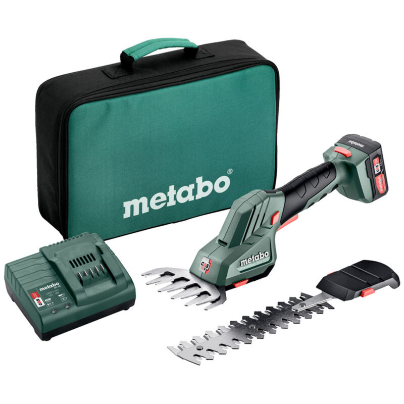 foto del prodotto metabo forbici a batteria powermaxx sgs 12 q con 1x batteria da 2,0 ah e caricabatterie in borsa
