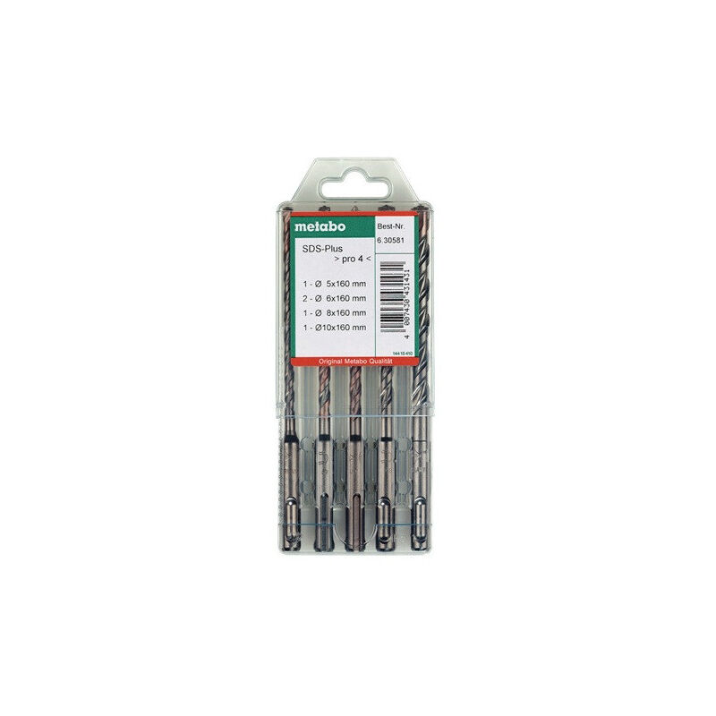 foto del prodotto metabo jeu de forets percussion sds plus pro 4 7 pi ces sds plus ku. kass.