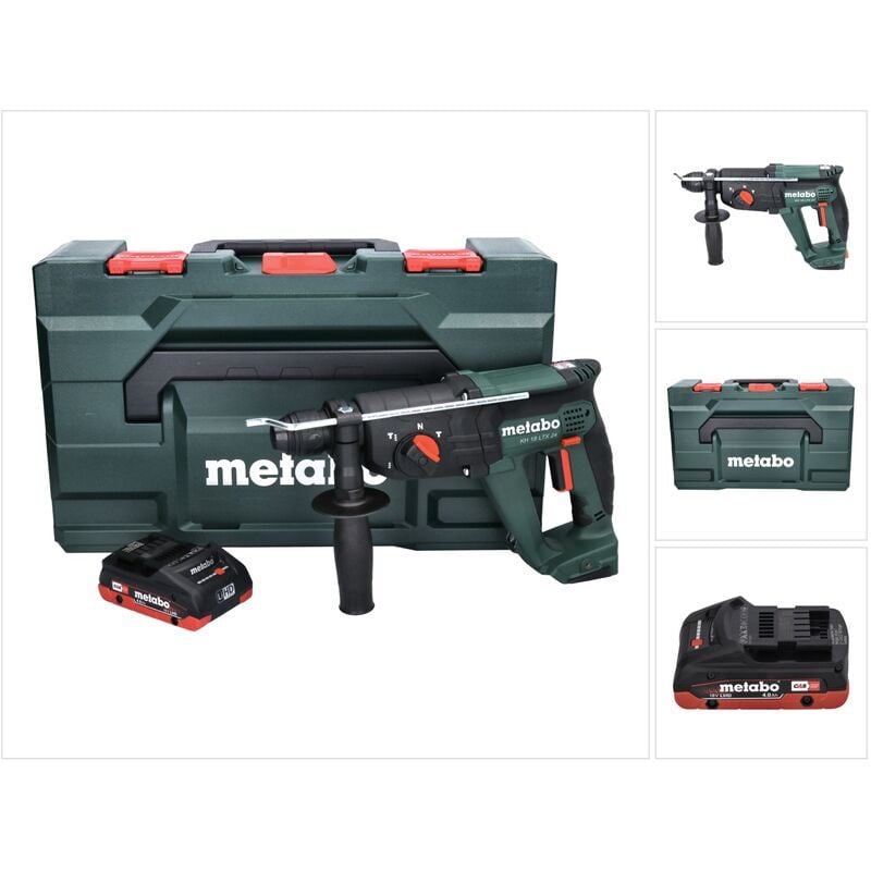 foto del prodotto metabo kh 18 ltx 24 martello combinato a batteria 18 v 2,1 j sds plus 1x batteria ricaricabile 4,0 ah x senza caricabatterie