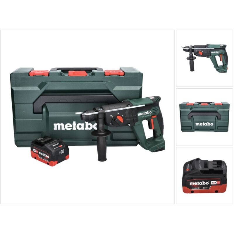 foto del prodotto metabo kh 18 ltx 24 martello combinato a batteria 18 v 2,1 j sds plus 1x batteria ricaricabile 8,0 ah x senza caricabatterie