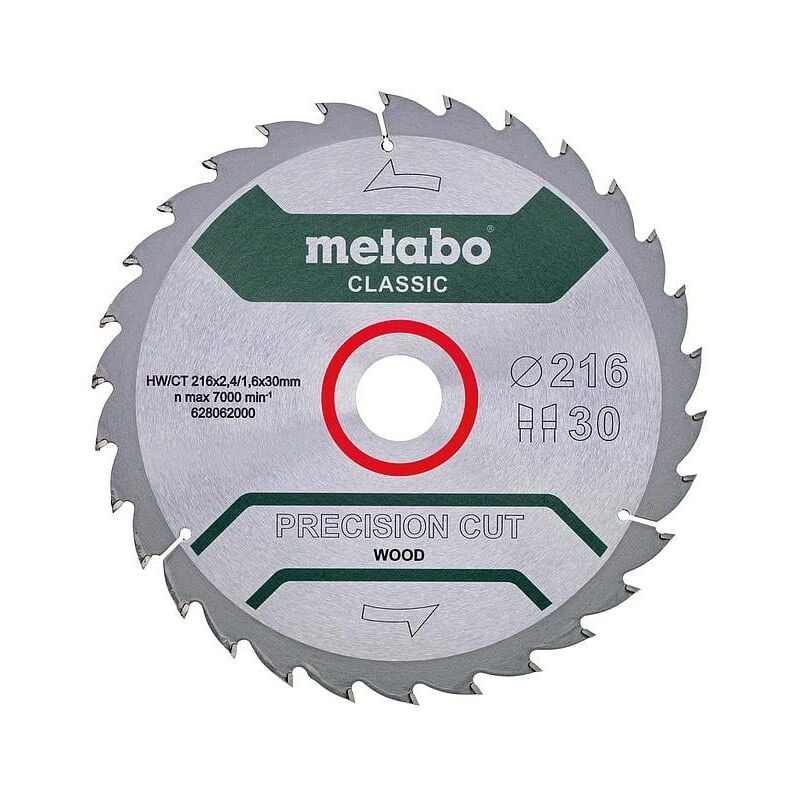foto del prodotto metabo lama per sega circolare classico precision cut wood hw ct 216x30, 30 wz 22 
