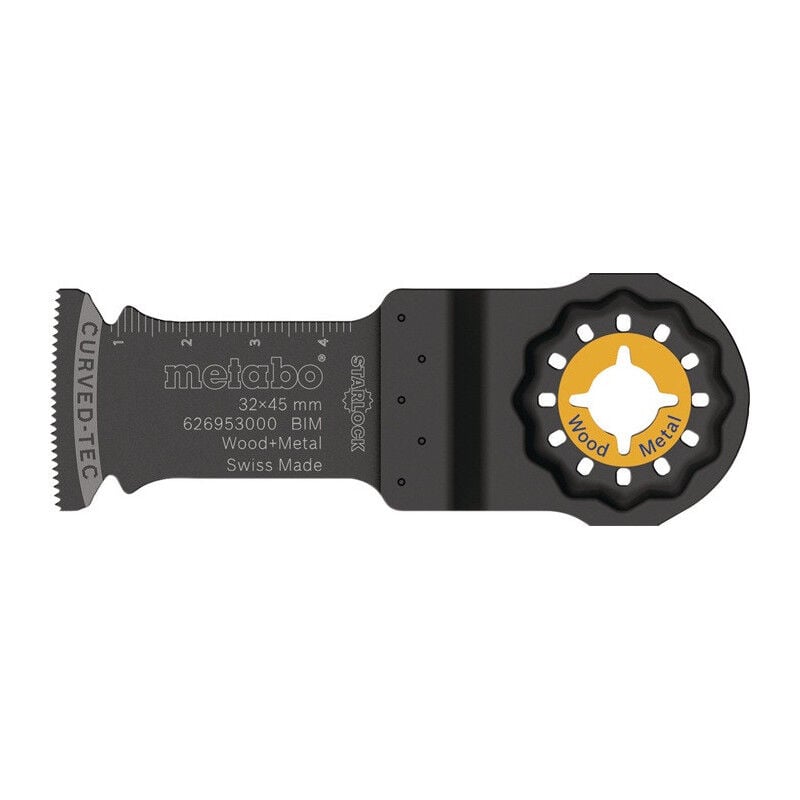 foto del prodotto metabo lame de scie plongeante starlock l.35mm w.65mm bim dents larges. 1,3 mm 20 tpi 1 pi ce