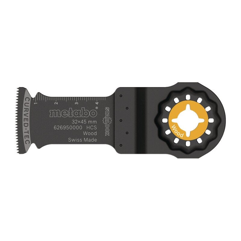 foto del prodotto metabo lame de scie plongeante starlock l.45mm w.32mm hcs dent e. 1,3 mm 20 tpi 1 pi ce