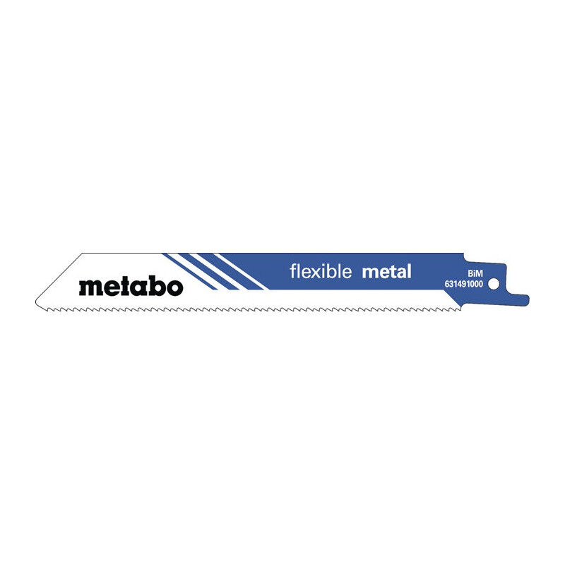 foto del prodotto metabo lames de scie alternative flexibles l.150mm paisseur dents 0,9mm. 1,4 mm bim tallique 18tpi 2 pi ces.