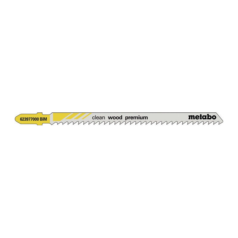 foto del prodotto metabo lames de scie sauteuse fast wood premium longueur utile 126 mm dents 4 mm bim ferm es. 5 pi ces.