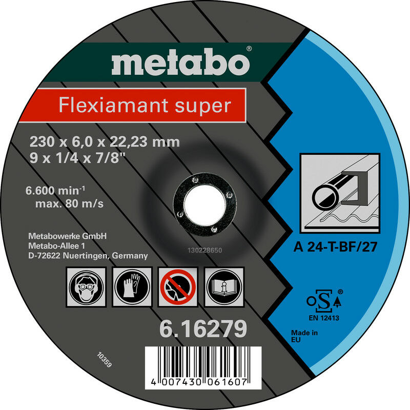 foto del prodotto metabo mole flexiamant super 125x6.0x22.2 in acciaio