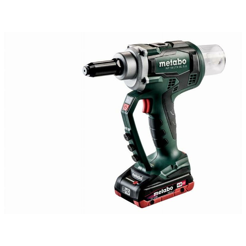 foto del prodotto metabo pistola per rivetti np 18 ltx bl 5.0 2 batt. lihd 4,0 ah caric. asc 55 x 619002800