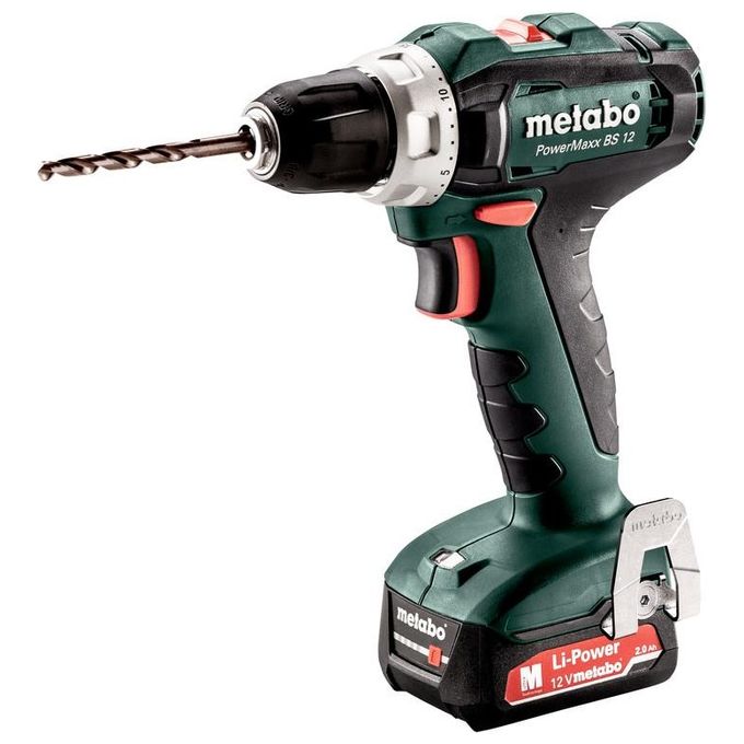 foto del prodotto metabo powermaxx bs 12 1400 giri/min senza chiave 1 kg nero, verde, rosso, argento
