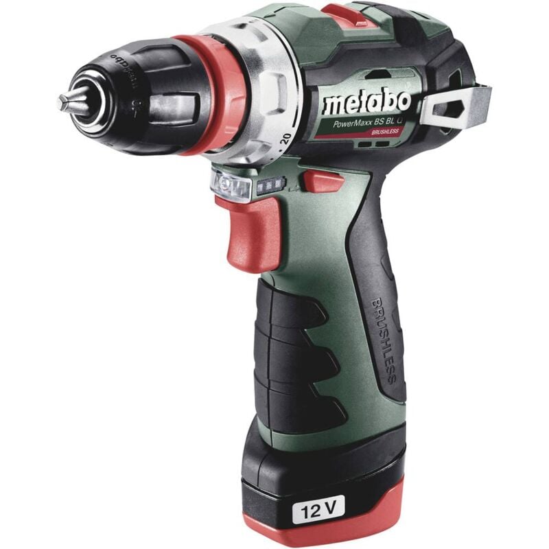 foto del prodotto metabo powermaxx bs bl q 601749500 trapano avvitatore a batteria 12 v 2 ah li ion incl. seconda batteria