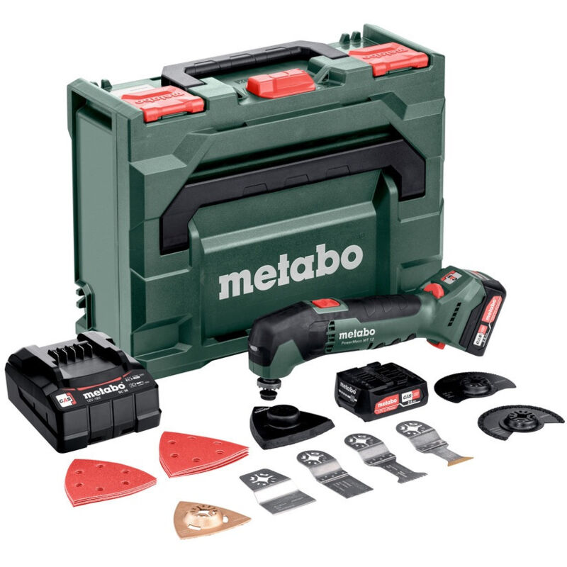 foto del prodotto metabo powermaxx mt 12 12v 2x2ah lipower utensile multifunzione con custodia