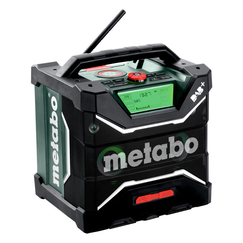 foto del prodotto metabo radio da cantiere cordless rc 12 18 32w bt dab con funzione di ricarica della batteria senza batteria