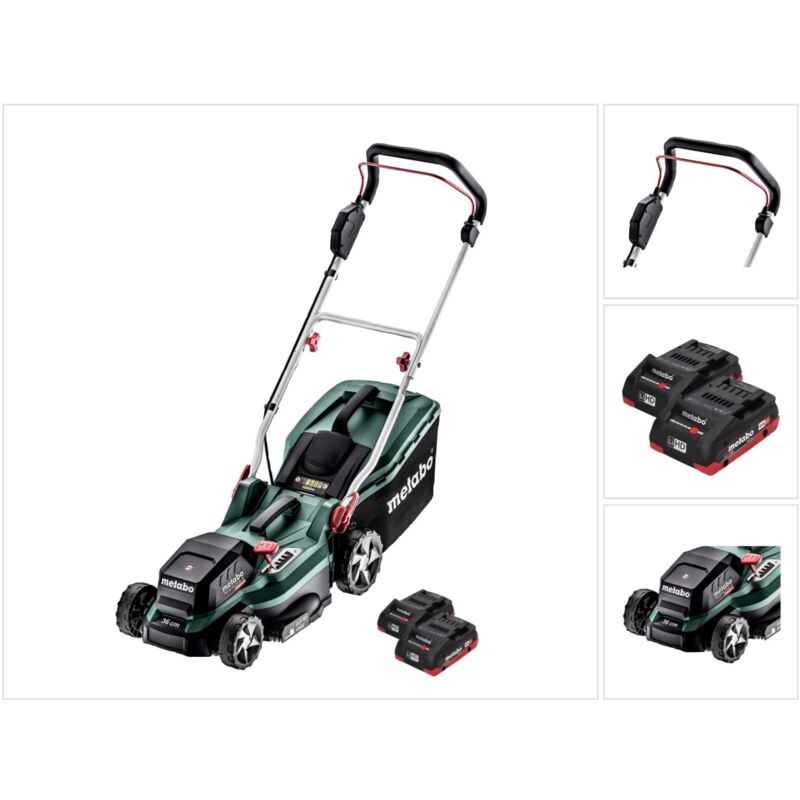 foto del prodotto metabo rm 36 18 ltx bl 36 falciatrice a batteria 36 v 2x 18 v ltx 2x batterie 4,0 ah senza caricabatterie