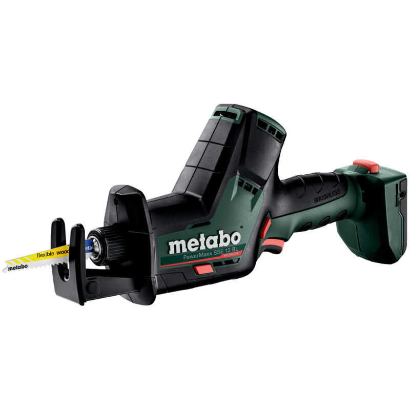 foto del prodotto metabo sega a batteria powermaxx sse 12 bl senza batteria e caricabatterie in scatola