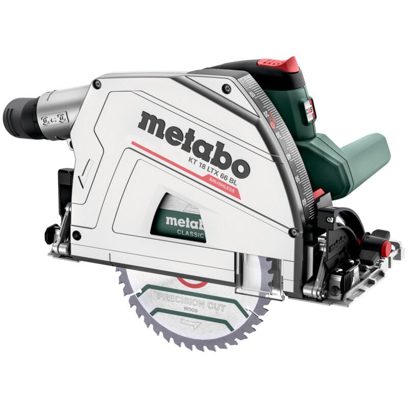 foto del prodotto metabo sega circolare a batteria per taglio a tuffo kt 18 ltx 66 bl 2x 8,0ah lihd caricatore in x 340