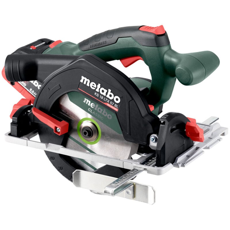 foto del prodotto metabo sega circolare portatile a batteria ks 18 ltx 57 bl 2x 8,0 ah lihd e caricatore in x 340