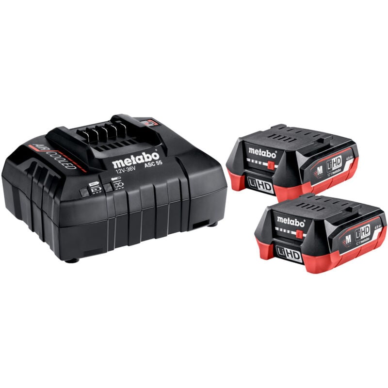 foto del prodotto metabo set base 12v 2 x lihd 4,0 ah 685301000 