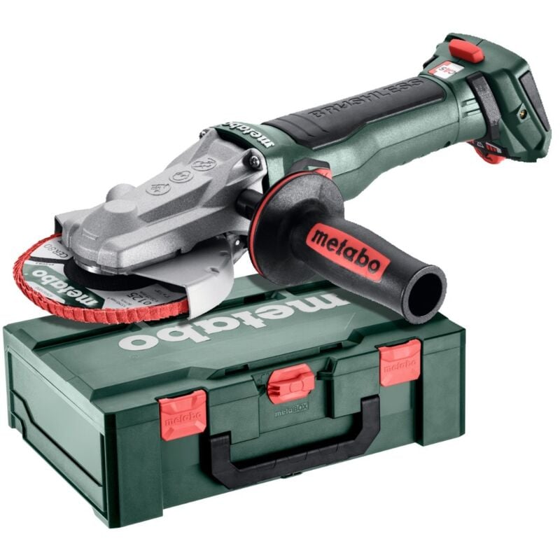 foto del prodotto metabo smerigliatrice angolare a batteria a testa piatta wvbf 18 lt bl 11 125 quick senza batteria e caricabatterie x 601307840