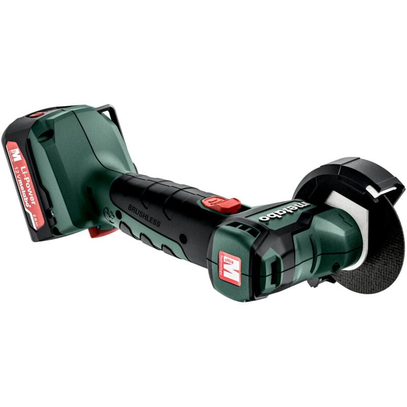foto del prodotto metabo smerigliatrice angolare a batteria powermaxx cc 12 bl 2x 2,0 ah caricabatterie in valigetta