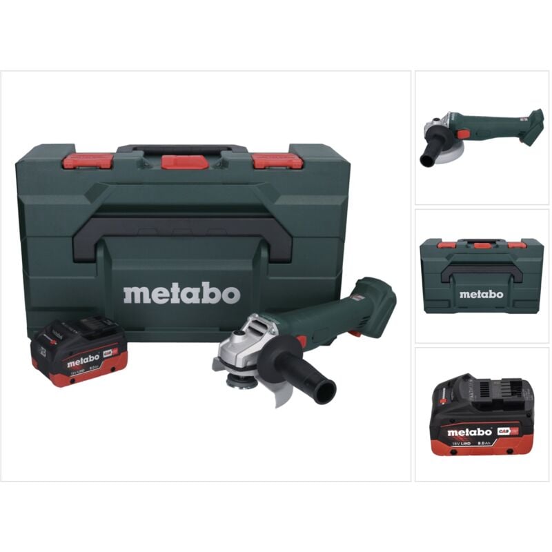 foto del prodotto metabo smerigliatrice angolare a batteria w 18 l 9 125 18 v 125 mm 1x batteria 8,0 ah x senza caricabatterie