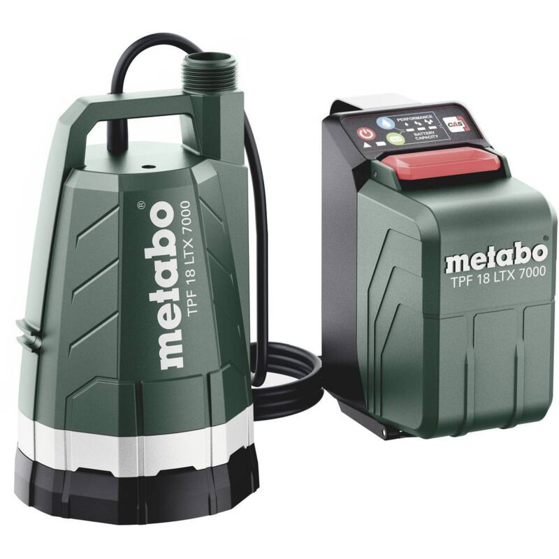 foto del prodotto metabo tpf 18 ltx 7000 akku 601748850 pompa a immersione 7000 l h 9 m