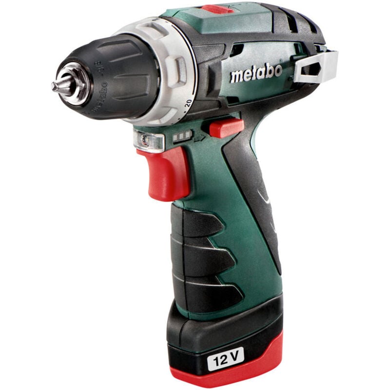 foto del prodotto metabo - trapano a batteria powermaxx bs con 2 batterie da 2,0 ah caricabatterie in scatola