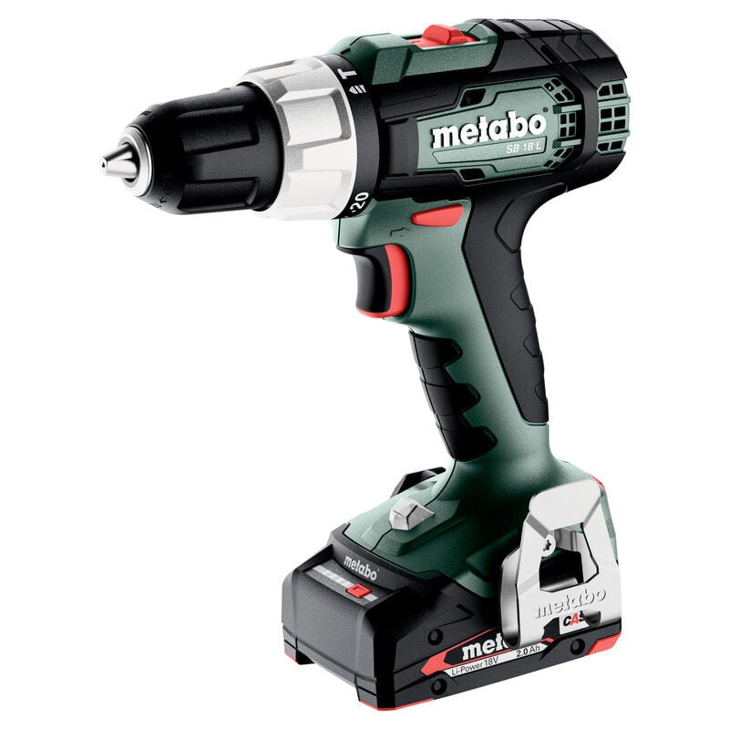 foto del prodotto metabo trapano a percussione a batteria sb 18 l 2x 2,0 ah e caricabatterie in x 145
