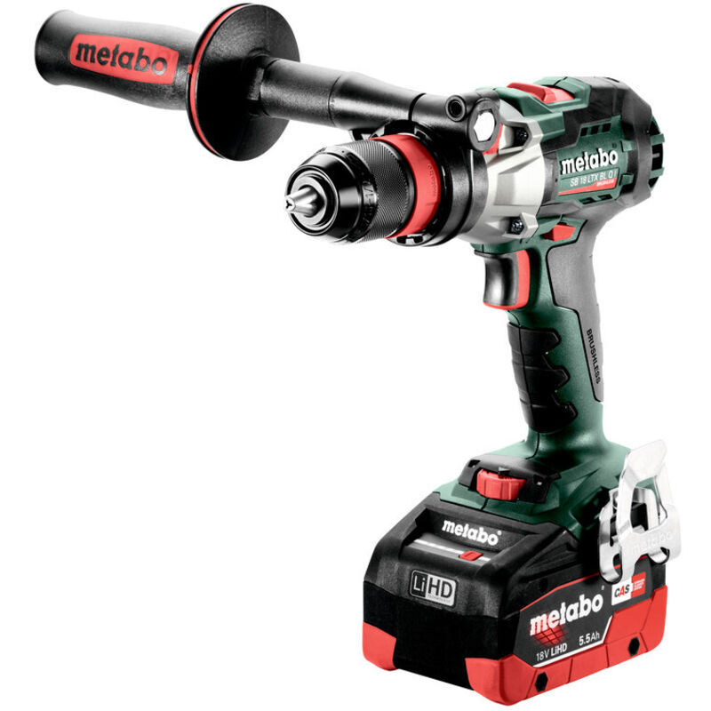 foto del prodotto metabo trapano a percussione a batteria sb 18 ltx bl q i 602361660 x 145 l 18v 2x5,5ah lihd asc 145