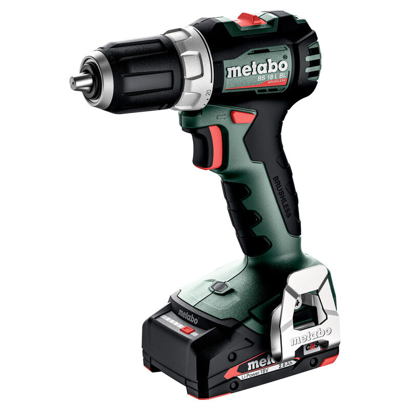 foto del prodotto metabo trapano avvitatore a batteria bs 18 l bl 613155500 x 145 18v 2x2ah li power sc 30