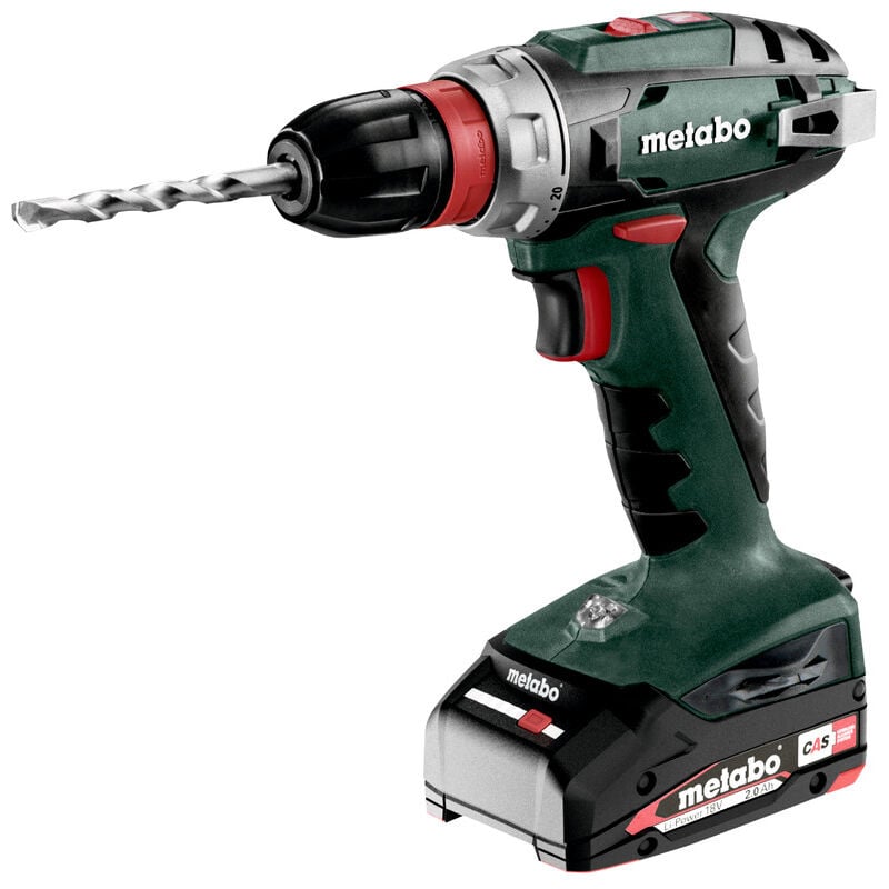foto del prodotto metabo trapano avvitatore a batteria bs 18 quick con 2 batterie da 2,0 ah caricabatterie in valigetta