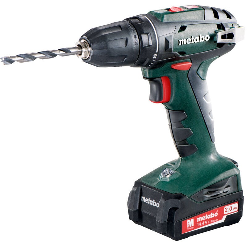 foto del prodotto metabo utensili avvitatore a batteria da 14,4v, 2x batterie 2,0 ah li power, caricabatterie 602206540