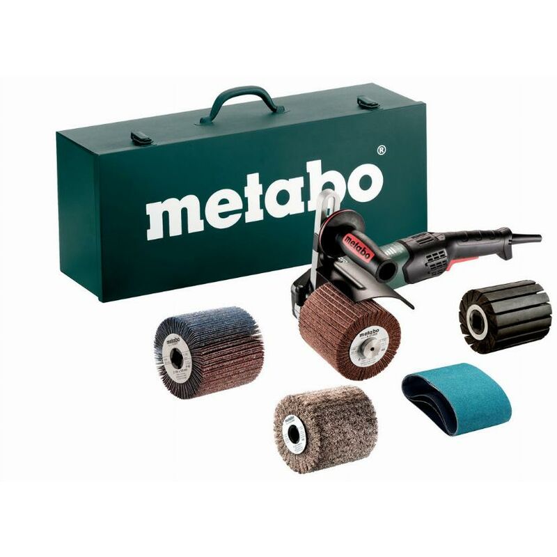 foto del prodotto metabo utensili levigatrice per satinatura 100 200 mm, 1700 w, con accessori 602259500