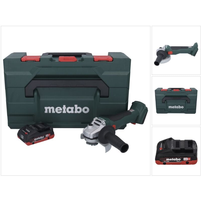 foto del prodotto metabo w 18 l bl 9 125 smerigliatrice angolare a batteria 18 v 125 mm brushless 1x batteria 4,0 ah x senza caricabatterie