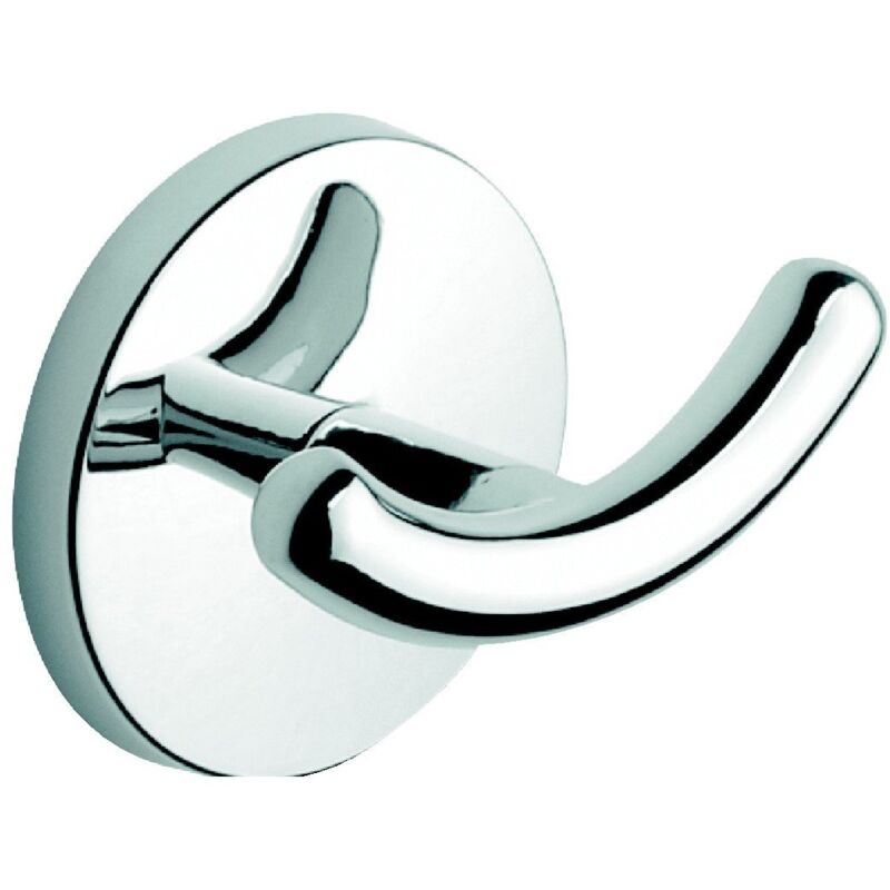foto del prodotto metaform appendiabito doppio da parete cromo in acciaio cromato mod. one cromo