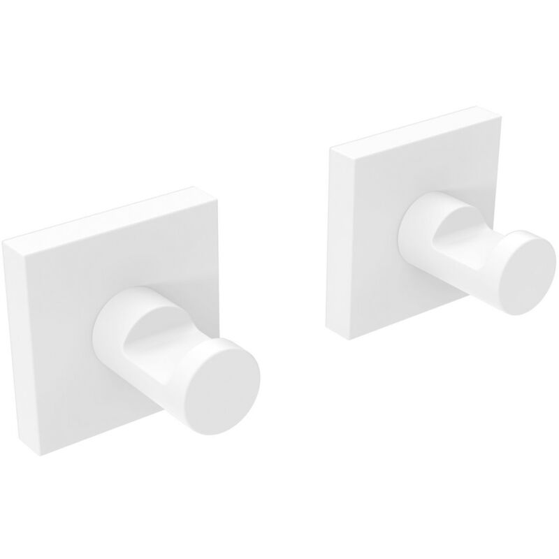 foto del prodotto metaform coppia appendiabito da parete bianco opaco in acciaio verniciato mod. hotel maison white