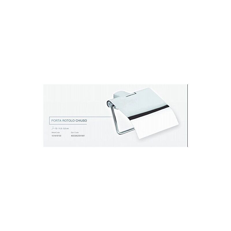 foto del prodotto metaform movin porta rotolo chiuso inottone cromato