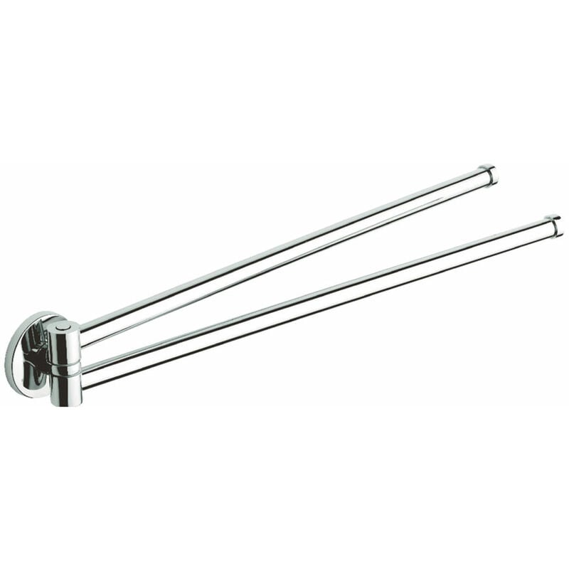 foto del prodotto metaform porta asciugamani bagno a snodo 2 bracci in acciaio one duo cromo