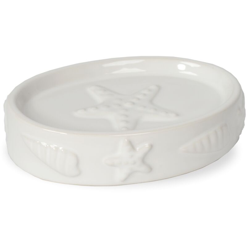 foto del prodotto metaform porta sapone da appoggio bianco in ceramica mod. am lie
